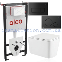 Инсталляция Alcaplast AM101/1120+унитаз Koller Pool Kvadro Rimless (KR-0530-RW)