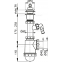 Сифон для мойки AlcaPlast A442P Ø50/40