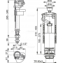 Випускний комплект AlcaPlast SA2000S зі стоп кнопкою, 1/2"