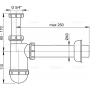 Сифон для умывальника AlcaPlast A43 d40