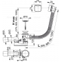 Сифон для гидромассажных ванн AlcaPlast A566 (112122-57)