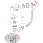 Сифон для ванны AlcaPlast A508KM click-clack