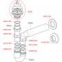 Сифон для мийки AlcaPlast A464-DN50