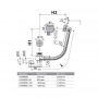 Сифон для ванны AlcaPlast A564KM1