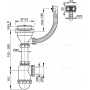 Сифон для мийки AlcaPlast A447-DN50/40