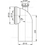 Колено AlcaPlast A90-90P40