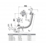 Сифон для ванны AlcaPlast A564KM3
