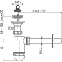 Сифон для умивальника AlcaPlast A410 d32 