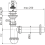 Сифон для умывальника AlcaPlast A42, d40