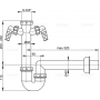 Сифон трубчатый AlcaPlast A82-DN40