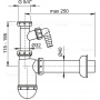 Сифон для умывальника AlcaPlast A43P d40