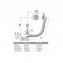 Сифон для ванны AlcaPlast A51CR