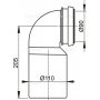 Колено стока Alca Plast M906 