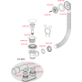 Сифон для ванны AlcaPlast A505CRM click/clack