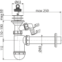 Сифон для умывальника AlcaPlast A42P