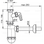 Сифон для умывальника AlcaPlast A430P d32