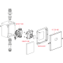 Кнопка смыва для унитаза Alca Plast ASP3-K 12V (работает от сети) металл