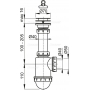 Сифон для мойки AlcaPlast A441 Ø50/40