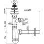 Сифон для умивальника AlcaPlast A410P d32
