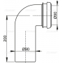 Колено стока Alca Plast M908