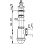 Сифон для мойки AlcaPlast A442 Ø50/40