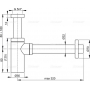 Сифон для умывальника AlcaPlast A400