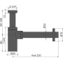 Сифон для умывальника AlcaPlast A400BLACK