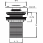 Донный клапан Q-tap F008 WHI Pop-up без перелива