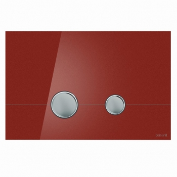 Кнопка смыва Cersanit Stero (K97-371) красное стекло