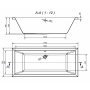 Ванна Cersanit Intro 170x75 (с ножками), S301-068