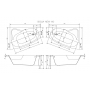 Ванна Cersanit Sicilia new 140x100 левая (с ножками), S301-093