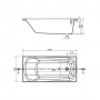 Ванна Cersanit Nao 140x70 (с ножками), S301-247