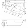 Ванна Cersanit Sicilia new 150x100 правая (с ножками), S301-096