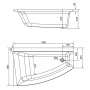 Ванна Cersanit Virgo Max 160x90 R S301-133 + ножки