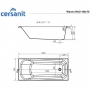 Ванна Cersanit Nao 160x70 (с ножками), S301-243