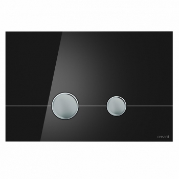 Кнопка смыва Cersanit Stero (K97-372) черное стекло