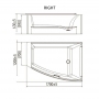 Ванна акриловая Volle TS-100 L/R, 170*120