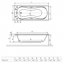 Ванна акриловая Excellent Clesis Lux 1695x750 WAEX.CLL17WH