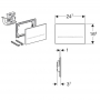 Клавиша смыва Geberit Sigma 80 (116.090.SG.1)