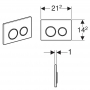 Клавиша смыва Geberit Omega20 (115.085.KL.1)