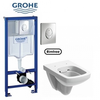 Инсталляция Grohe Rapid SL 38721001 + унитаз Kolo Nova Pro Rimfree M39018000 