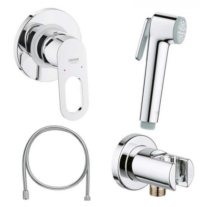 Гигиенический душ+смеситель Grohe Bau Loop 111042