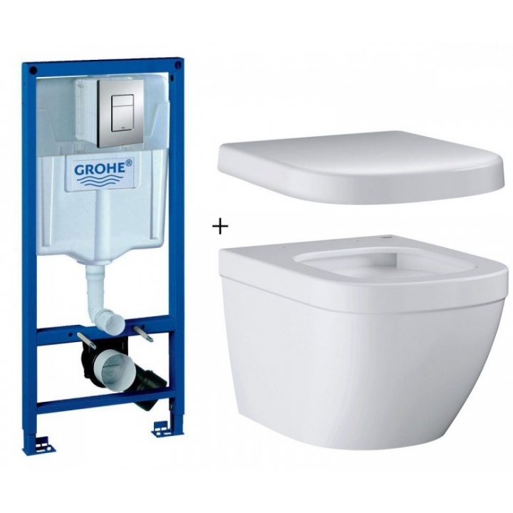 Инсталляция + Унитазом: Grohe Euro Ceramic 39206CB0 (38772001+37131000+39206000+39330001)