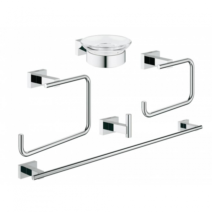 Набор аксессуаров для ванной комнаты 5-in-1 Grohe Essentials Cube 40758001