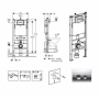 Унитаз+Инсталляция Geberit Duofix 458.161.21.1+ Kolo Idol (M1310000U)+ клавиша "Delta 21", хром