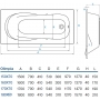 Ванна OLIMPIA 160x70 (г/м система Koller SPA) без компл.