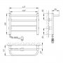 Рушникосушка Laris Зебра Прайм ЧК4 400 х 300 Е (підкл. зліва)