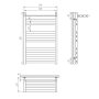 Полотенцесушитель Laris Кватро П10 500х800 с полочкой (71207566)