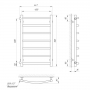 Полотенцесушитель Laris Классик П7 400 х 700 б/п 1/2" мц 600
