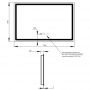 Зеркало с антизапотеванием Q-tap Mideya LED DC-F908 800х600 мм